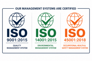 ISO 9001, ISO 14001 and ISO 45001 Certified Management Systems